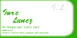 imre luncz business card